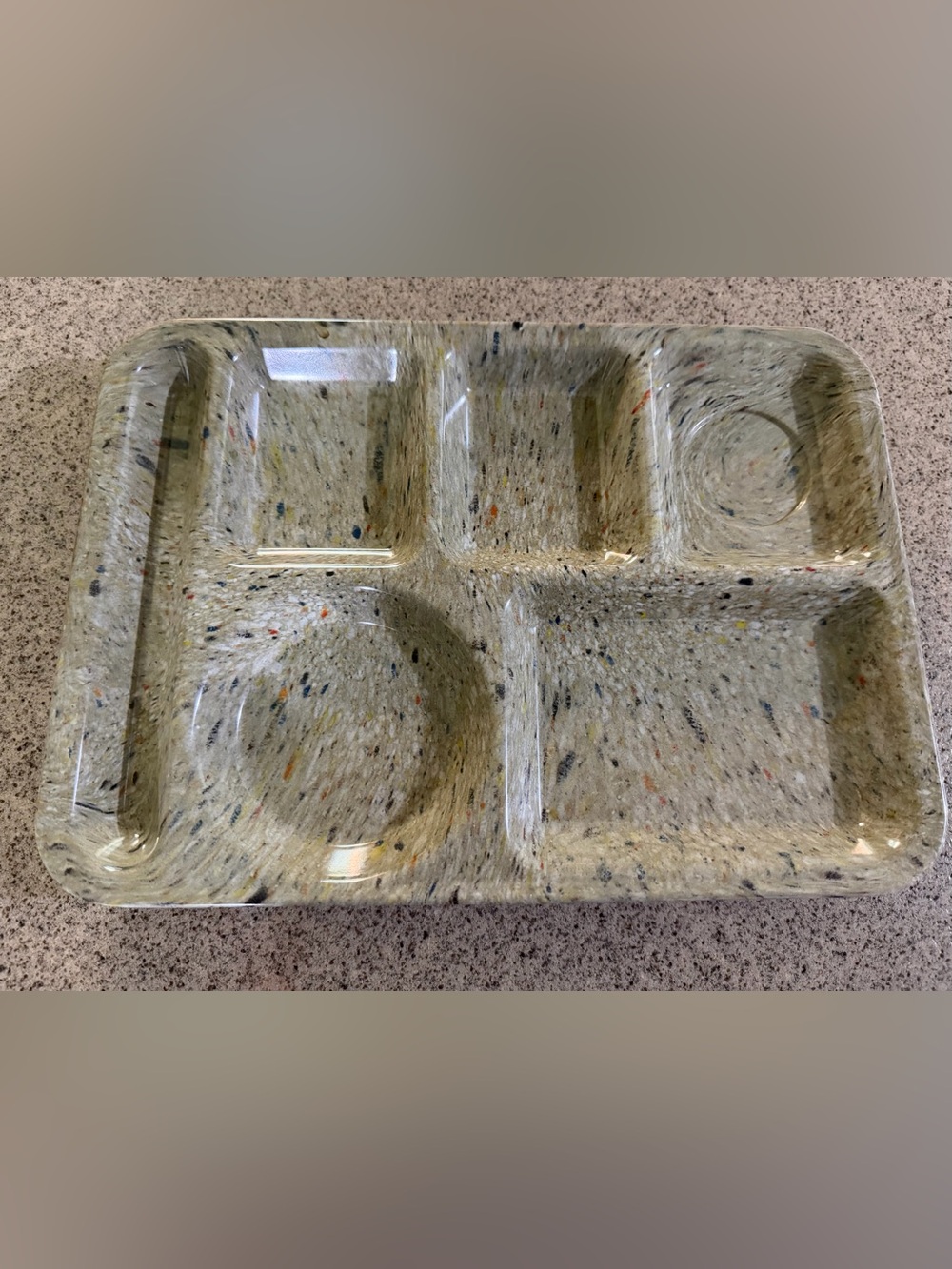 Texas Ware confetti lunch tray set of 4